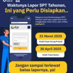 Batas waktu pelaporan spt tahunan 